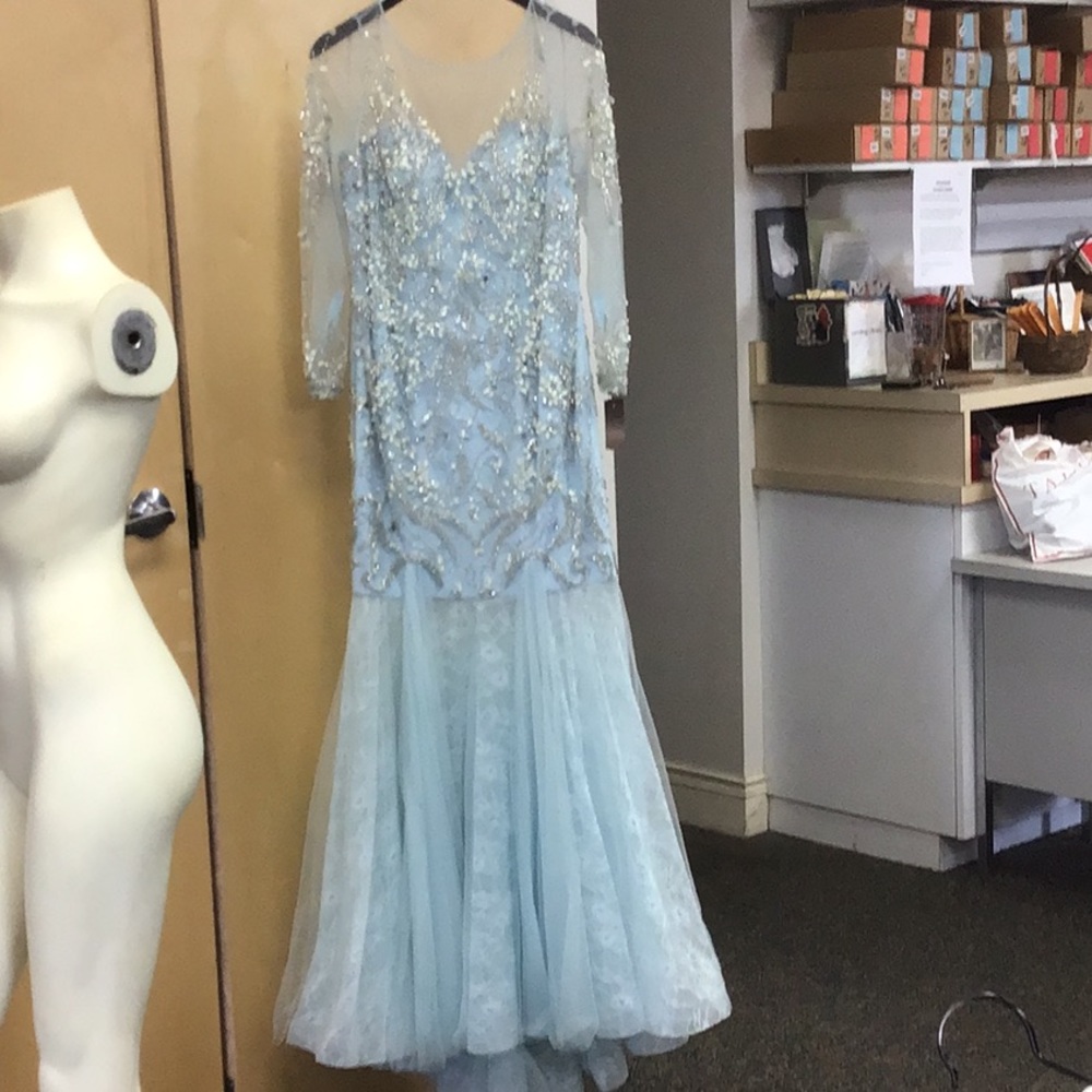 Formal lt blue floor length dress